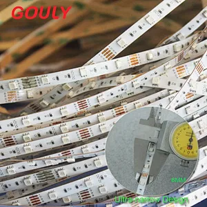 DC12V Custom Waterproof 6mm Ultra-Narrow Mini RGB Color-Changing LED Strip Lights